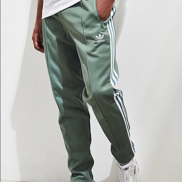 adidas beckenbauer pants green